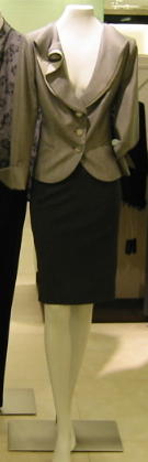gray Armani skirt suit