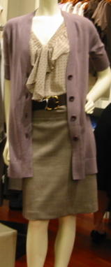 purple-cardigan-brown-skirt